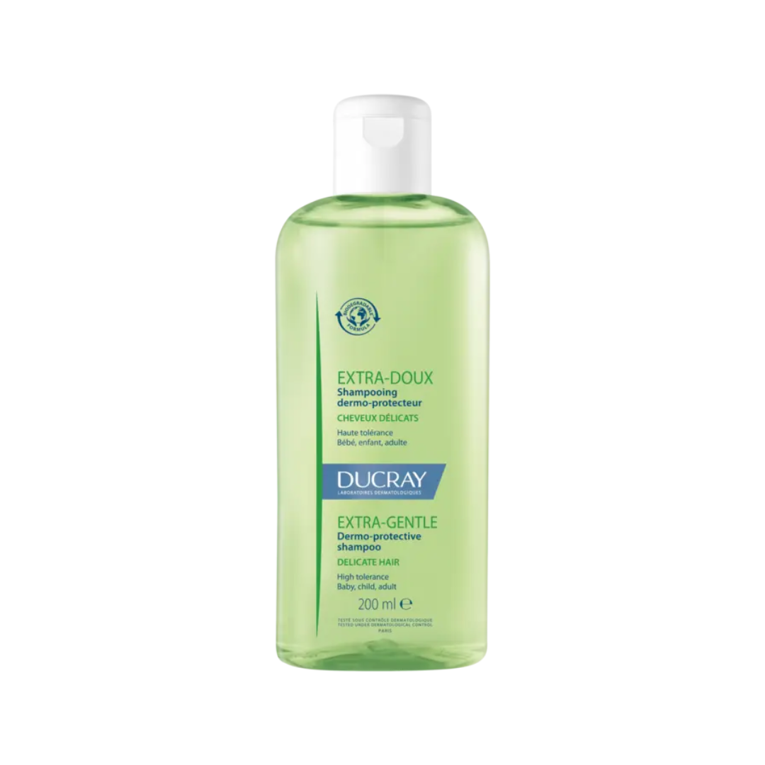 Shampooing dermo-protecteur extra-doux Ducray – parapharmacie Tunisie sur laparadulac.com – formule naturelle 91 % adaptée à toute la famille

