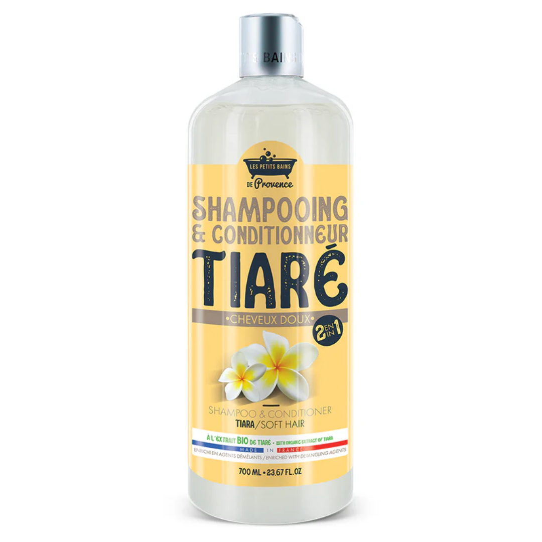 Shampooing 2-en-1 Tiaré Les Petits Bains de Provence 700ml – soin douceur et brillance


