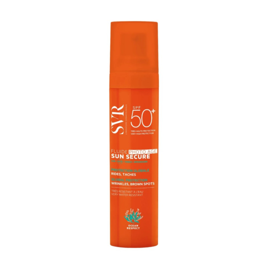 SVR Sun Secure Fluide SPF50+ 40ml à retrouver sur laparadulac.com, parapharmacie Tunisie pour une protection solaire anti-âge et un teint unifié. SVR Tunisie.

