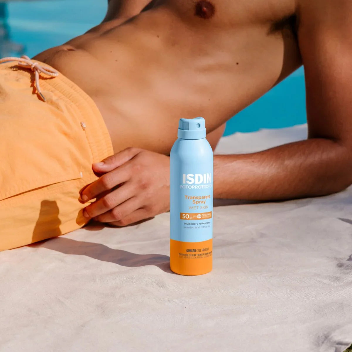 ISDIN Fotoprotector Transparent Spray Wet Skin SPF50 Tunisie original authentique - parapharmacie en ligne La Para Du Lac
