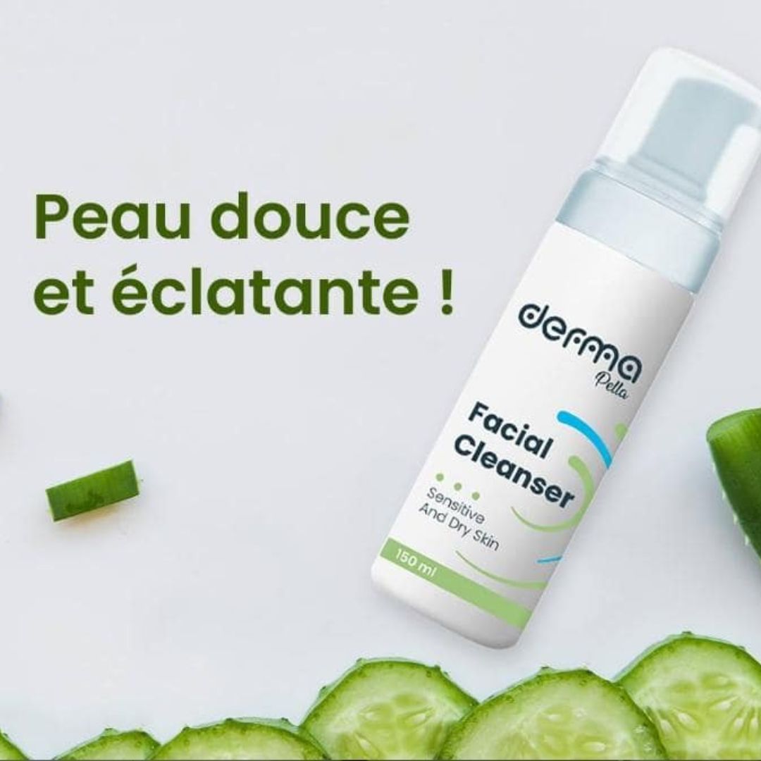 Mousse nettoyante Derma peaux sèches et sensibles 150ml sans sulfate, sur laparadulac.com.