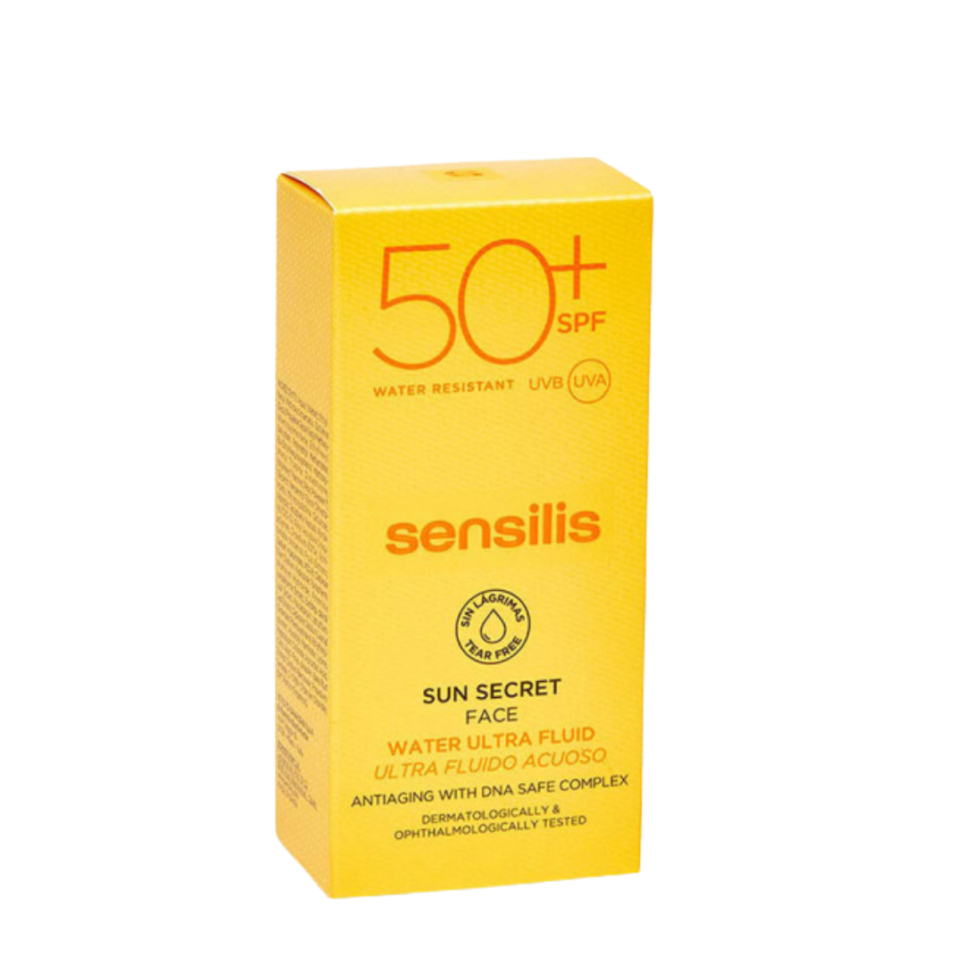 “SENSILIS Water Ultra Fluid SPF50+ 40 ml – fluide solaire visage léger, hydratant, anti-âge, parapharmacie Tunisie laparadulac.com”

