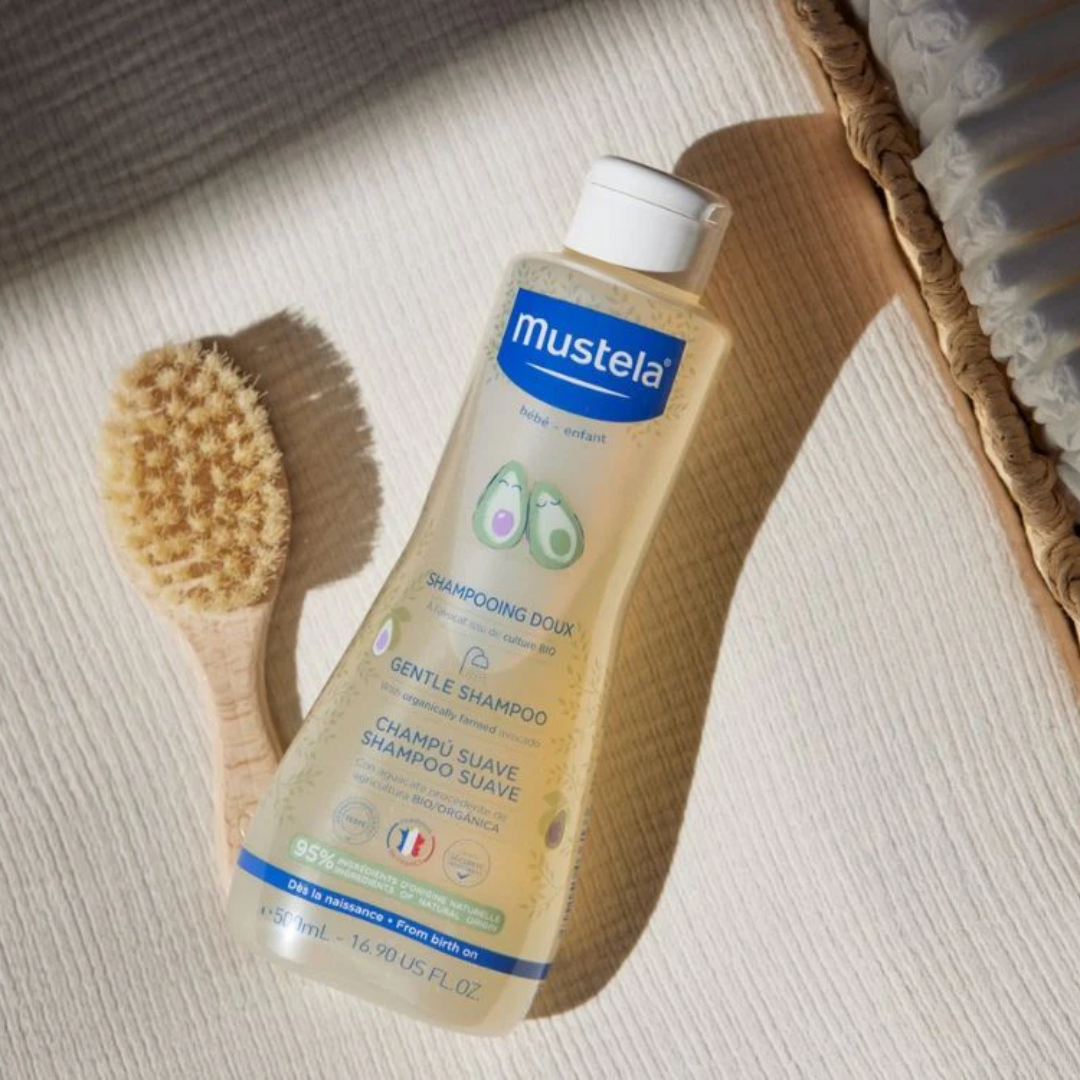 Shampooing doux bébé Mustela 500ml cheveux brillants – laparadulac.com, parapharmacie Tunisie.