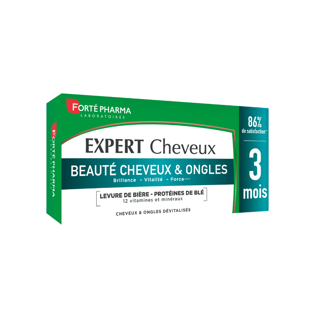 FORTE PHARMA Expert Cheveux 3 mois sur laparadulac.com, parapharmacie Tunisie pour fortifier, nourrir et embellir les cheveux et les ongles naturellement