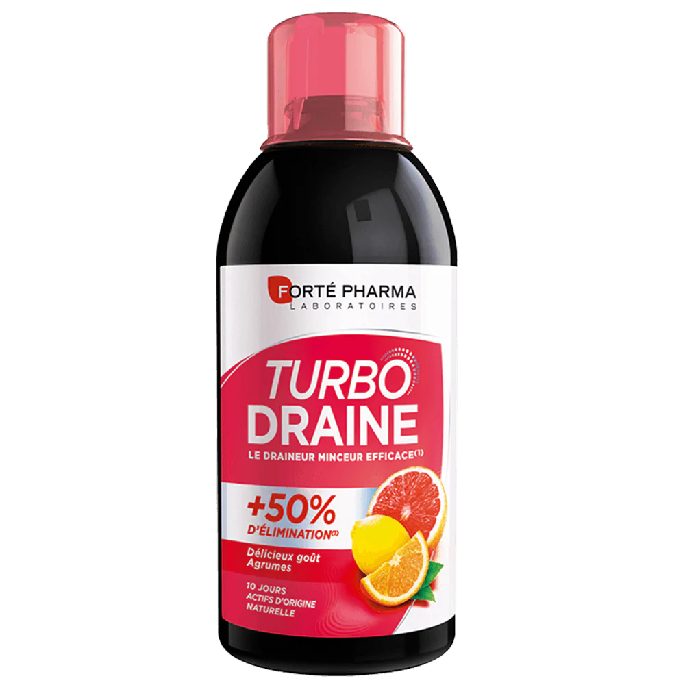 Gourde Turbodraine Minceur Agrumes 500 ml, disponible sur laparadulac.com, parapharmacie Tunisie, boisson drainante et détox naturelle