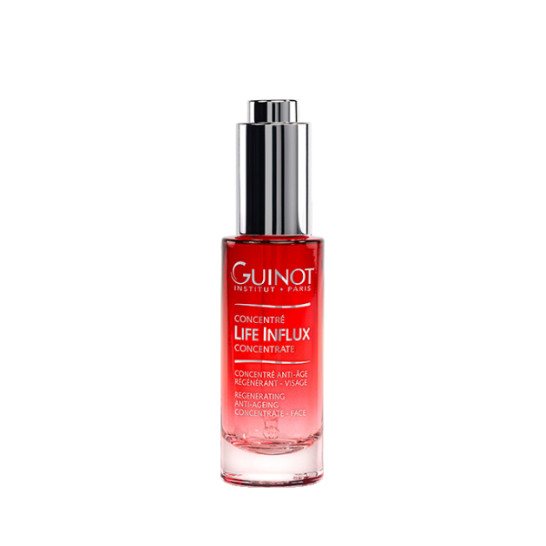 "GUINOT Concentré Life Influx 30ml – Soin intensif régénérant pour le visage, conçu pour revitaliser la peau, stimuler le renouvellement cellulaire et renforcer la barrière cutanée. Idéal pour une peau plus lisse, éclatante et visiblement rajeunie. Convient à tous les types de peau, en particulier aux peaux fatiguées ou stressées. Disponible sur laparadulac.com, la meilleure parapharmacie en Tunisie. Commandez dès maintenant et profitez de la livraison rapide partout en Tunisie."