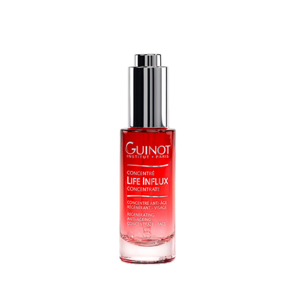 "GUINOT Concentré Life Influx 30ml – Soin intensif régénérant pour le visage, conçu pour revitaliser la peau, stimuler le renouvellement cellulaire et renforcer la barrière cutanée. Idéal pour une peau plus lisse, éclatante et visiblement rajeunie. Convient à tous les types de peau, en particulier aux peaux fatiguées ou stressées. Disponible sur laparadulac.com, la meilleure parapharmacie en Tunisie. Commandez dès maintenant et profitez de la livraison rapide partout en Tunisie."