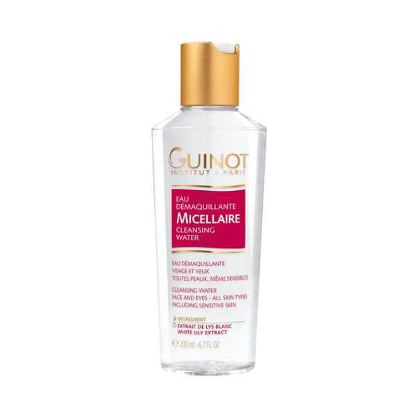 GUINOT Eau Démaquillante Micellaire – démaquillant visage et yeux, soin nettoyant doux, cosmétique française Guinot, parapharmacie en ligne Tunisie, produits de beauté hydratants, soins visage anti-âge, acheter cosmétique Guinot Tunisie sur laparadulac.com