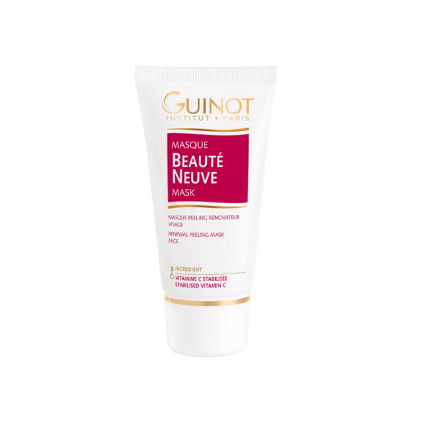 GUINOT Masque Beauté Neuve – masque peeling rénovateur visage, soin éclat et régénérant, cosmétique française Guinot, parapharmacie en ligne Tunisie, produits de beauté anti-âge et exfoliants, soins visage professionnels, acheter Guinot Tunisie sur laparadulac.com