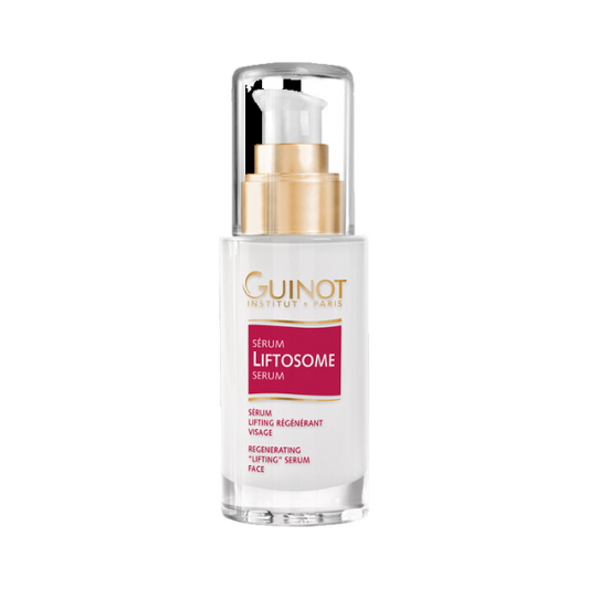 "GUINOT Sérum Liftosome 30ml - Sérum anti-âge lifting pour raffermir la peau, réduire les rides et redonner de l'élasticité au visage. Commandez sur LaParaDuLac.com, votre parapharmacie en ligne de confiance en Tunisie et à Tunis. Livraison rapide, qualité garantie et prix compétitifs."