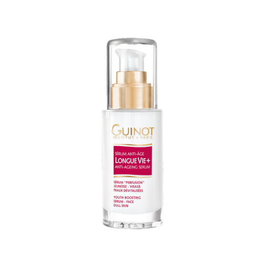 
Voici un texte alternatif optimisé pour le SEO du produit GUINOT Sérum Longue Vie+ Anti-Âge 30ml, pour améliorer la visibilité de laparadulac.com et attirer un trafic organique qualifié :

"GUINOT Sérum Longue Vie+ Anti-Âge 30ml – Sérum anti-âge avancé pour régénérer et revitaliser la peau en profondeur. Formulé avec 56 ingrédients actifs cellulaires, il stimule le renouvellement cutané, réduit les rides et améliore l’élasticité de la peau. Idéal pour un teint éclatant, plus ferme et visiblement rajeuni. D