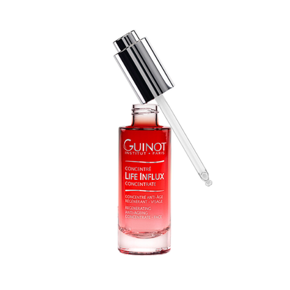 "GUINOT Concentré Life Influx 30ml – Soin intensif régénérant pour le visage, conçu pour revitaliser la peau, stimuler le renouvellement cellulaire et renforcer la barrière cutanée. Idéal pour une peau plus lisse, éclatante et visiblement rajeunie. Convient à tous les types de peau, en particulier aux peaux fatiguées ou stressées. Disponible sur laparadulac.com, la meilleure parapharmacie en Tunisie. Commandez dès maintenant et profitez de la livraison rapide partout en Tunisie."