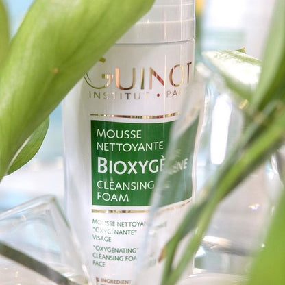 GUINOT Mousse Bioxygène – mousse nettoyante visage oxygénante, soin purifiant et hydratant, cosmétique française Guinot, parapharmacie en ligne Tunisie, produits de beauté anti-pollution et anti-âge, soins visage professionnels, acheter Guinot Tunisie sur laparadulac.com