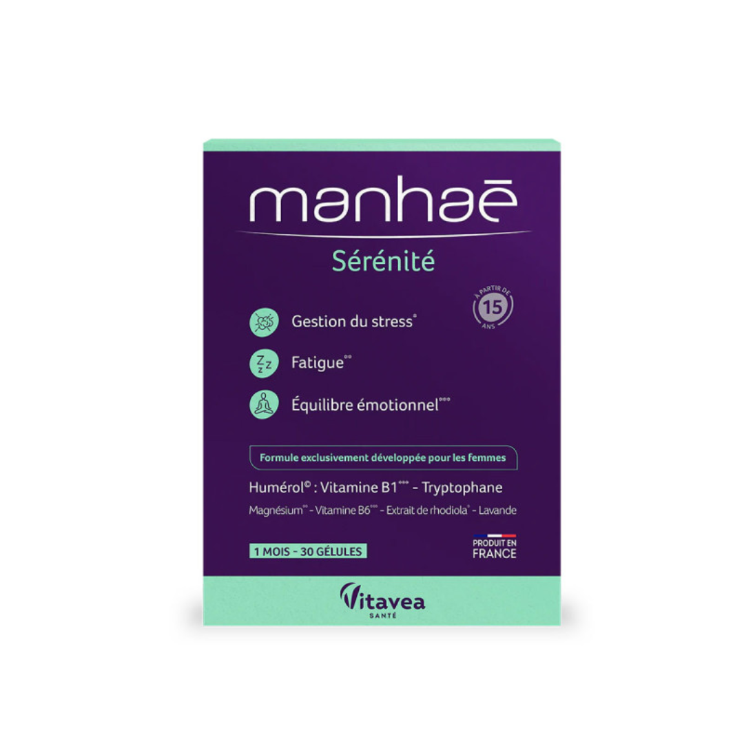 Manhaé Sérénité Vitavea – parapharmacie Tunisie sur laparadulac.com – solution naturelle anti-stress pour femmes

