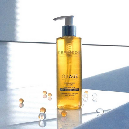 Gel nettoyant huileux Dermedic Oilage pour visage sensible et mature, sur laparadulac.com, parapharmacie Tunisie.