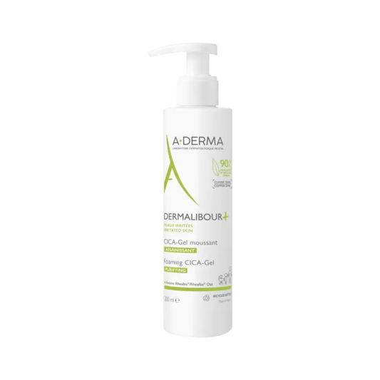 Gel moussant Dermalibour+ A-DERMA 200ml, nettoyant ultra-doux pour peaux irritées sur laparadulac.com, parapharmacie Tunisie.