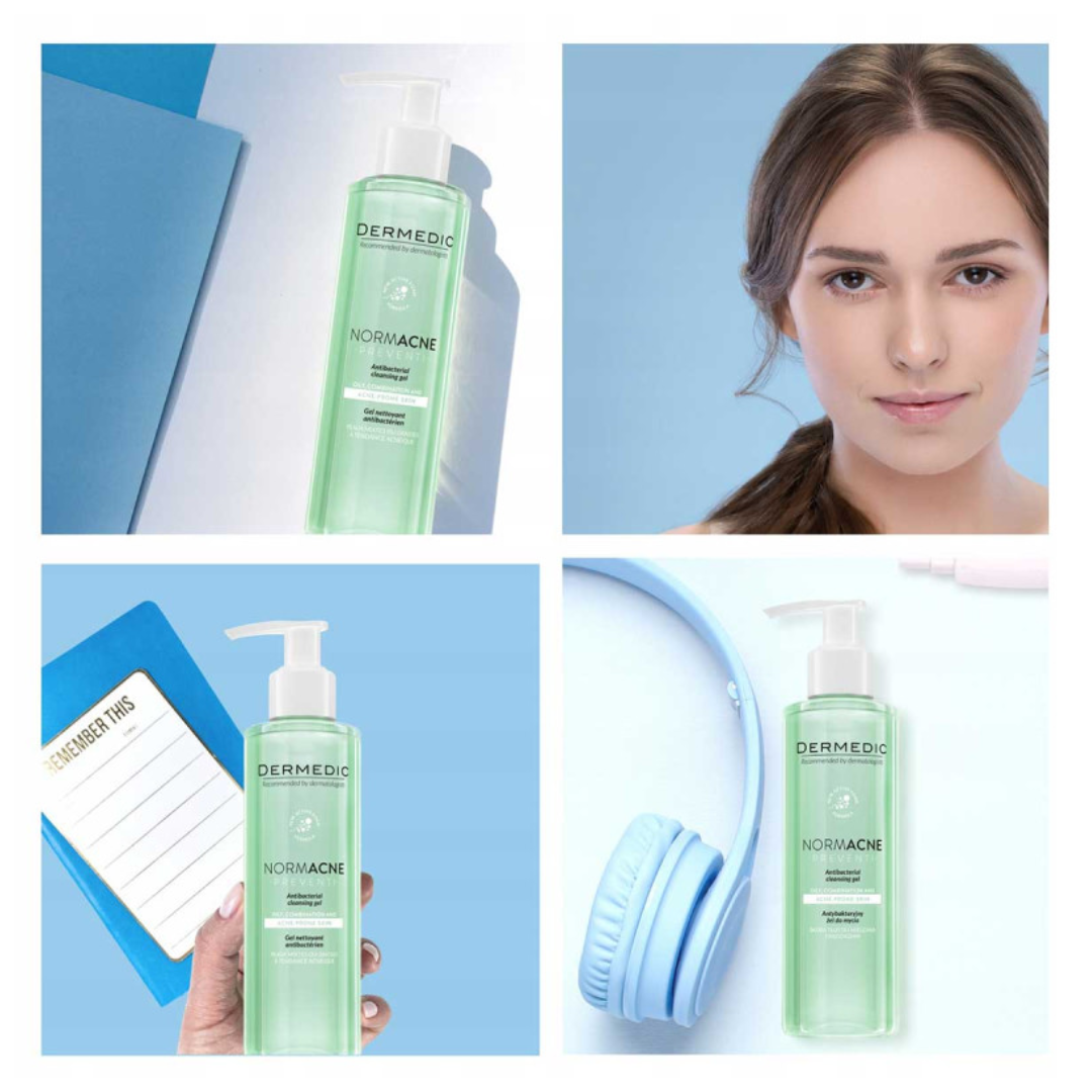 Gel nettoyant Dermedic Normacne Preventi anti-acné, 500ml pour peau grasse, en vente sur laparadulac.com, parapharmacie Tunisie.