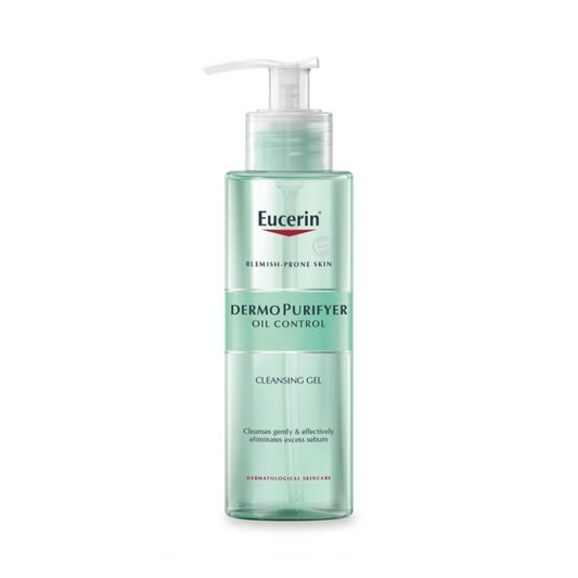 EUCERIN DermoPurifyer Gel Nettoyant Tunisie – gel nettoyant visage peau grasse et acnéique, soin purifiant anti-imperfections et sébo-régulateur, dermocosmétique Eucerin, parapharmacie en ligne Tunisie Lac 2, produits EUCERIN originaux pas cher Tunisie, acheter gel nettoyant DermoPurifyer Eucerin en Tunisie sur laparadulac.com