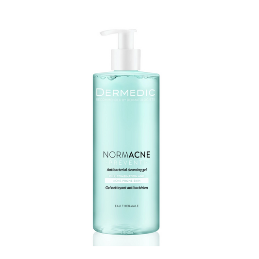 Gel nettoyant Dermedic Normacne Preventi anti-acné, 500ml pour peau grasse, en vente sur laparadulac.com, parapharmacie Tunisie.