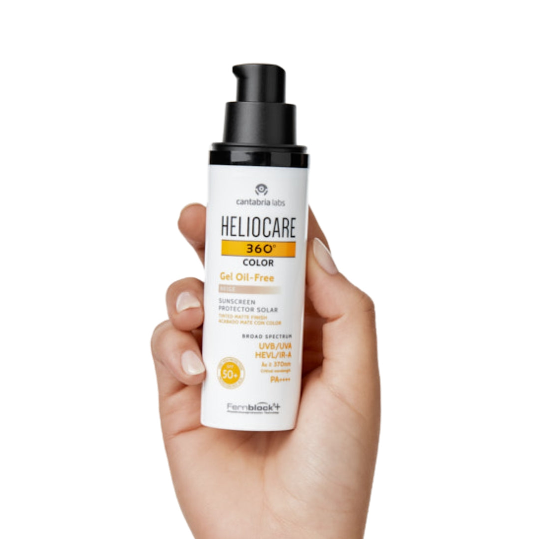 HELIOCARE Gel Oil Free 360 trois teintes – protection solaire teintée, gel non gras, peau mixte à grasse – parapharmacie Tunisie LaparaDuLac