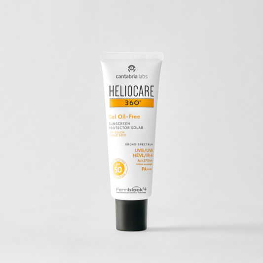 Heliocare 360° Gel Oil-Free SPF50+ – Gel solaire visage matifiant pour peaux grasses et à imperfections – Disponible sur La Para du Lac, parapharmacie en ligne N°1 en Tunisie.