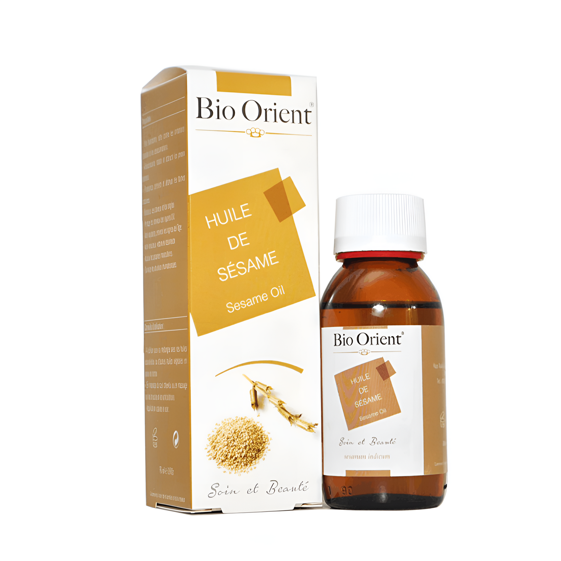 Huile de sésame Bio Orient 90ml – soin multi-usage, en vente sur laparadulac.com, parapharmacie Tunisie pour visage, corps et cheveux.