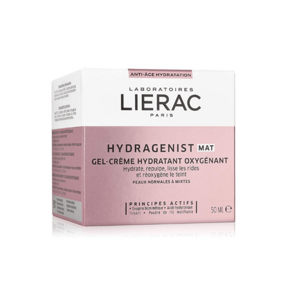 Lierac Hydragenist MAT Gel-Crème en Tunisie – gel-crème hydratant oxygénant visage, effet matifiant, réduit brillance, idéal peau mixte à grasse, parapharmacie en ligne La Para du Lac laparadulac.com, livraison rapide, prix.