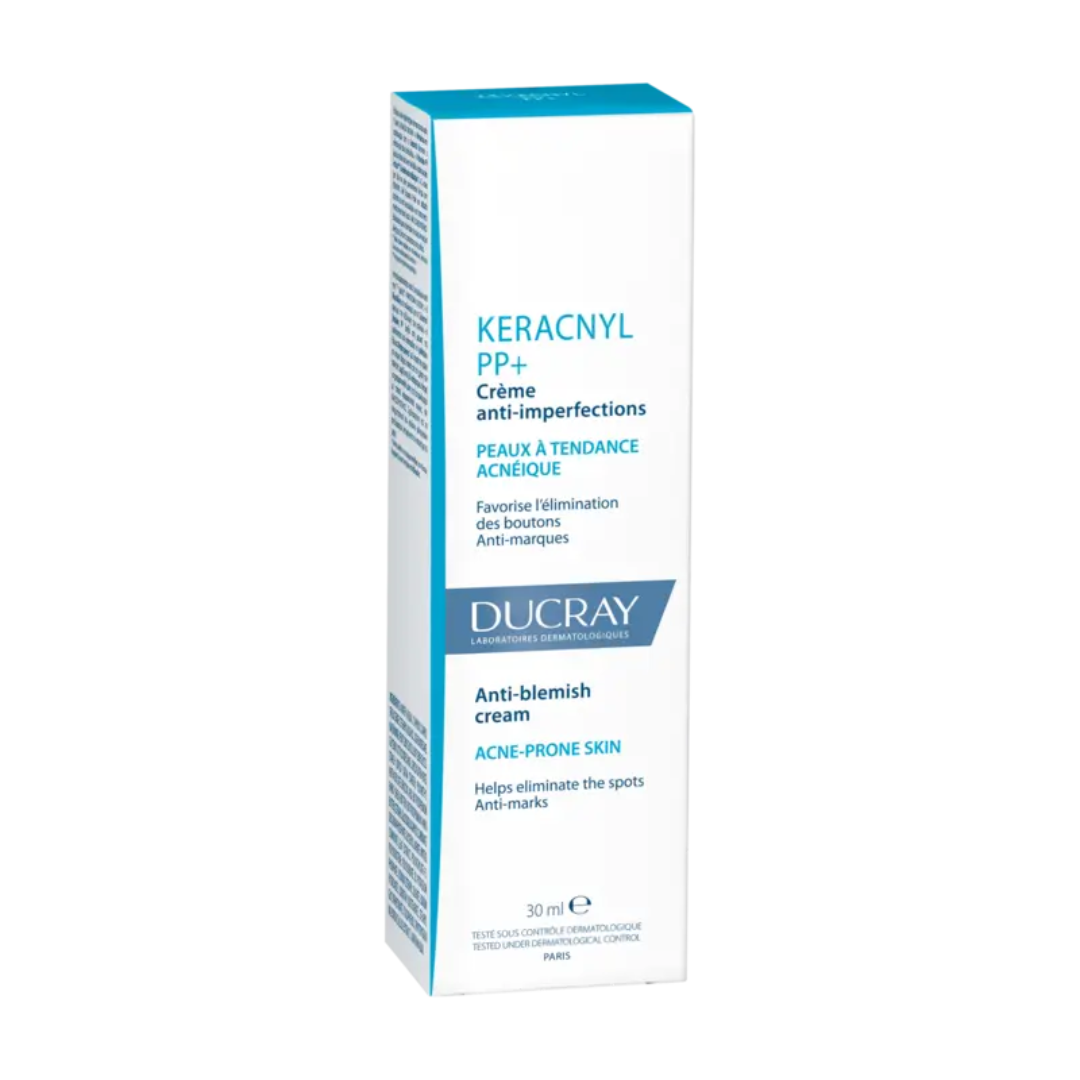 DUCRAY Keracnyl PP+ crème boutons rouges – disponible sur laparadulac.com, parapharmacie Tunisie spécialisée en soins dermatologiques.

