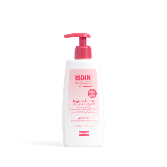 ISDIN Woman Gel Intime 200ml - Gel lavant intime apaisant et hydratant, idéal pour l’hygiène féminine quotidienne. Laparadulac Parapharmacie Tunisie. Disponible sur laparadulac.com.

