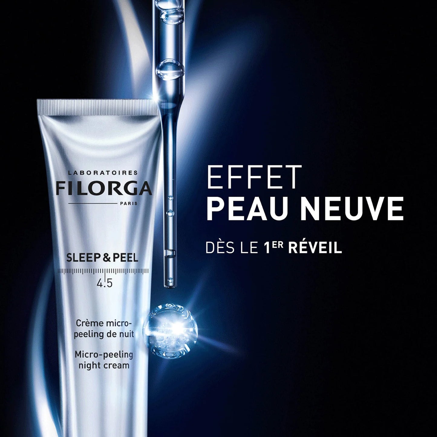 FILORGA SLEEP & PEEL Crème Micro-Peeling – Soin de nuit rénovateur visage sur laparadulac.com, parapharmacie en ligne en Tunisie
