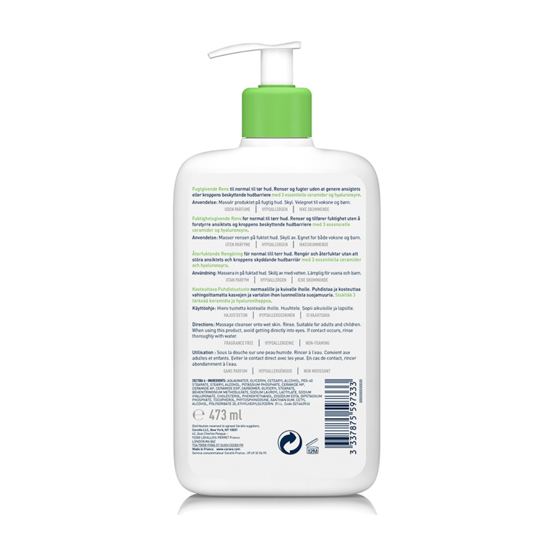Crème Lavante Hydratante CeraVe – nettoyant doux hydratant visage et corps – parapharmacie en ligne Tunisie – laparadulac.com