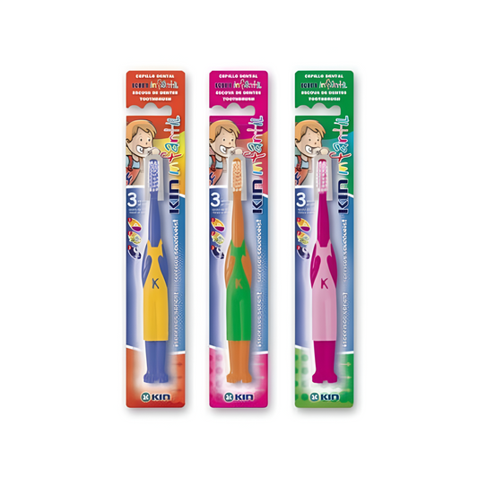 Kin brosse à dents enfants 3–5 ans, poils souples petite tête et manche ergonomique pour brossage doux | parapharmacie Tunisie | laparadulac.com

