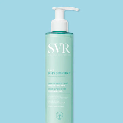SVR PHYSIOPUR Lait Démaquillant 200ml – Soin doux nettoyant pour peaux sensibles – En vente sur LaParaDuLac.com, meilleure parapharmacie en ligne en Tunisie