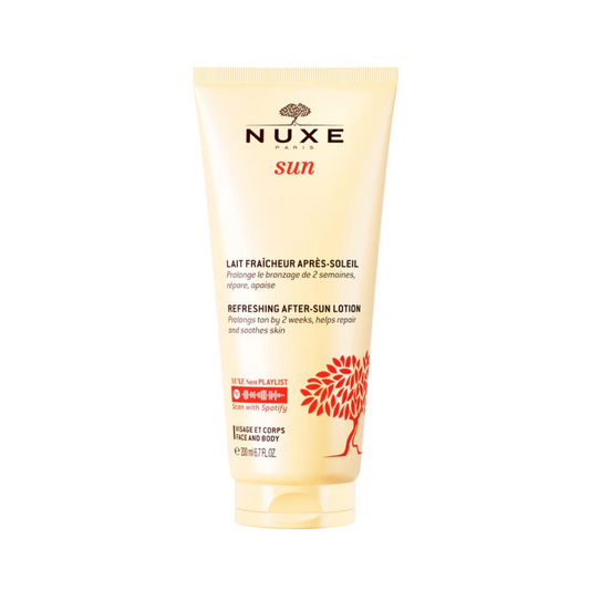 NUXE Lait après-soleil hydratant disponible sur laparadulac.com – soin visage & corps parapharmacie Tunisie après bronzage

