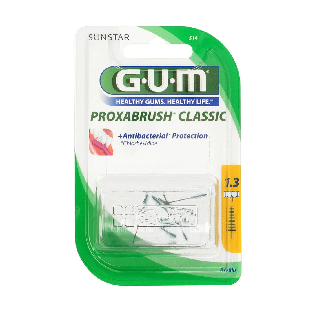 Brossettes interdentaires GUM Proxabrush Classic 412 0.9 mm, lot de 8, hygiène bucco-dentaire, laparadulac.com, parapharmacie Tunisie