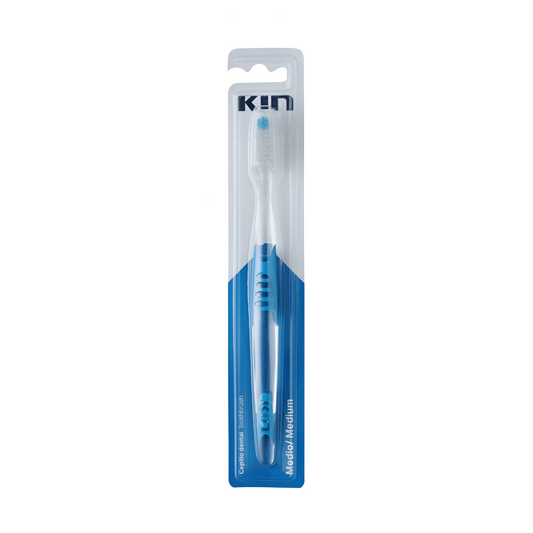 Kin Brosse à Dents Medium, brosse manuelle tête compacte et poils medium pour hygiène bucco-dentaire quotidienne | parapharmacie Tunisie | laparadulac.com

