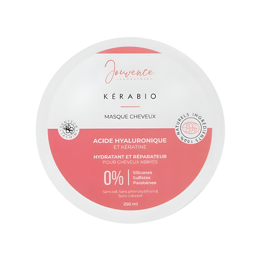Masque cheveux réparateur JOUVENCE avec acide hyaluronique disponible sur laparadulac.com, parapharmacie Tunisie.

