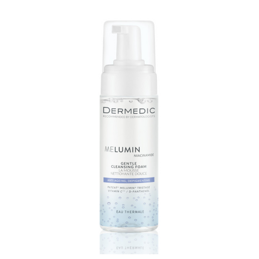 Mousse nettoyante Dermedic Melumin anti-tache visage, en vente sur laparadulac.com, parapharmacie Tunisie.


