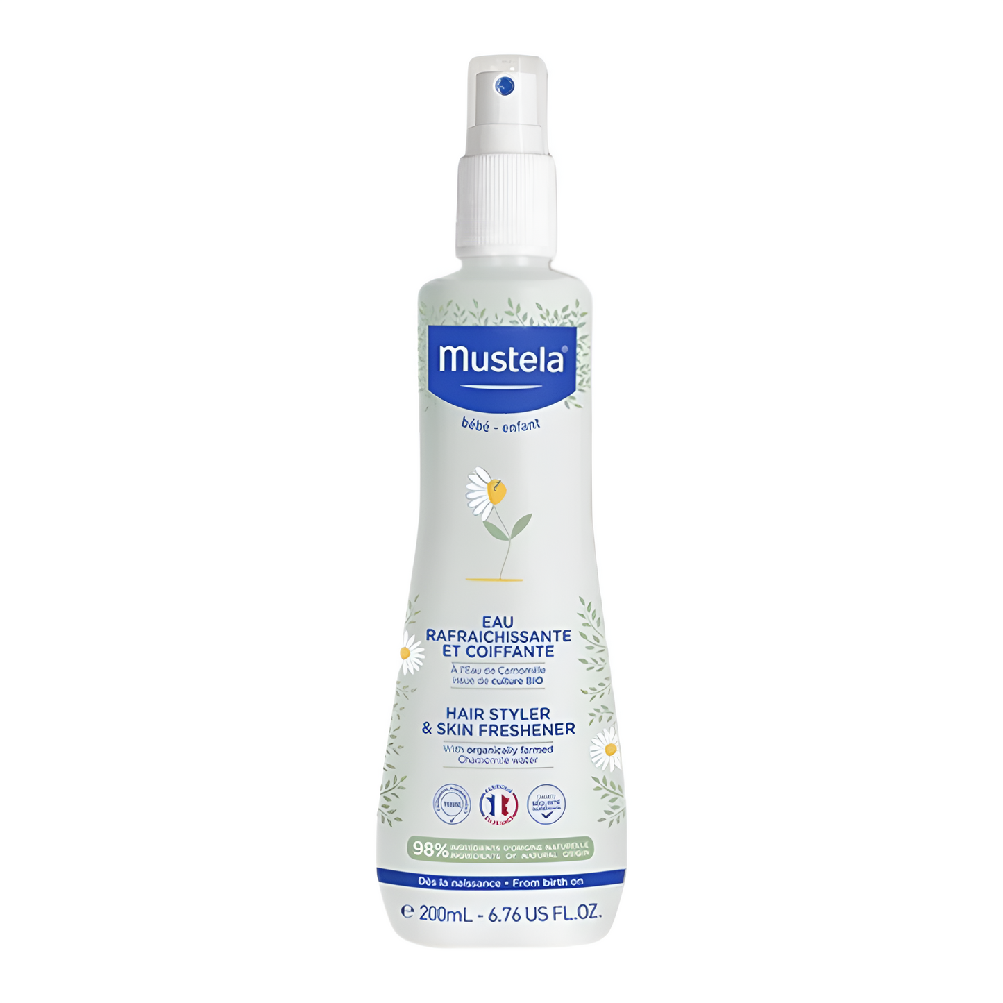 Eau rafraîchissante coiffante Mustela bébé 200ml, douceur sur laparadulac.com, parapharmacie Tunisie.