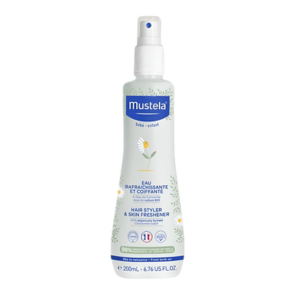 Eau rafraîchissante coiffante Mustela bébé 200ml, douceur sur laparadulac.com, parapharmacie Tunisie.