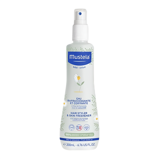 Eau rafraîchissante coiffante Mustela bébé 200ml, douceur sur laparadulac.com, parapharmacie Tunisie.