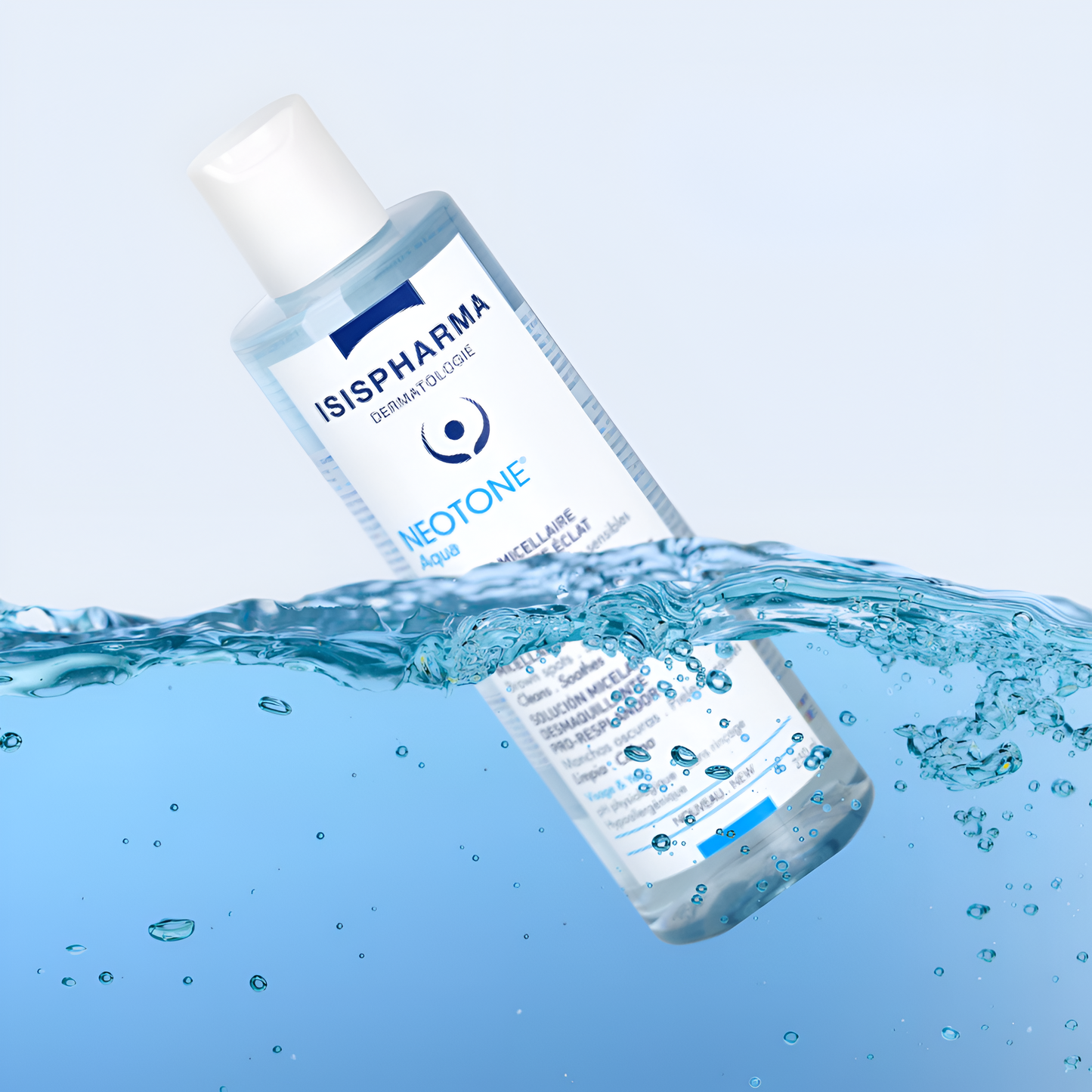 ISISPHARMA Neotone Aqua Solution Micellaire Éclat Tunisie – eau micellaire éclaircissante et dépigmentante, soin nettoyant visage anti-taches et éclat du teint, démaquillant doux ISISPHARMA, dermocosmétique française, parapharmacie en ligne Tunisie Lac 2, produits Neotone originaux pas cher Tunisie, acheter Neotone Aqua ISISPHARMA en Tunisie sur laparadulac.com
