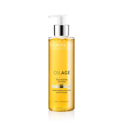 Gel nettoyant huileux Dermedic Oilage pour visage sensible et mature, sur laparadulac.com, parapharmacie Tunisie.