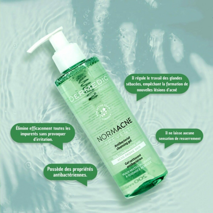 Gel nettoyant Dermedic Normacne Preventi anti-acné, 500ml pour peau grasse, en vente sur laparadulac.com, parapharmacie Tunisie.