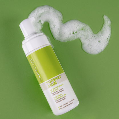 Mousse purifiante DERMACARE Purenet Skin 150ml sur laparadulac.com, parapharmacie Tunisie, nettoyant visage pour peaux grasses à imperfections.

