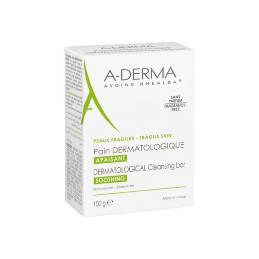 Savon dermatologique A-DERMA 100g – soin doux pour peaux sensibles – parapharmacie Tunisie laparadulac.com