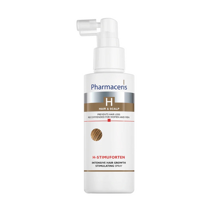 Spray PHARMACERIS H-StimuForten 125ml pour la repousse capillaire, disponible sur laparadulac.com – parapharmacie Tunisie.

