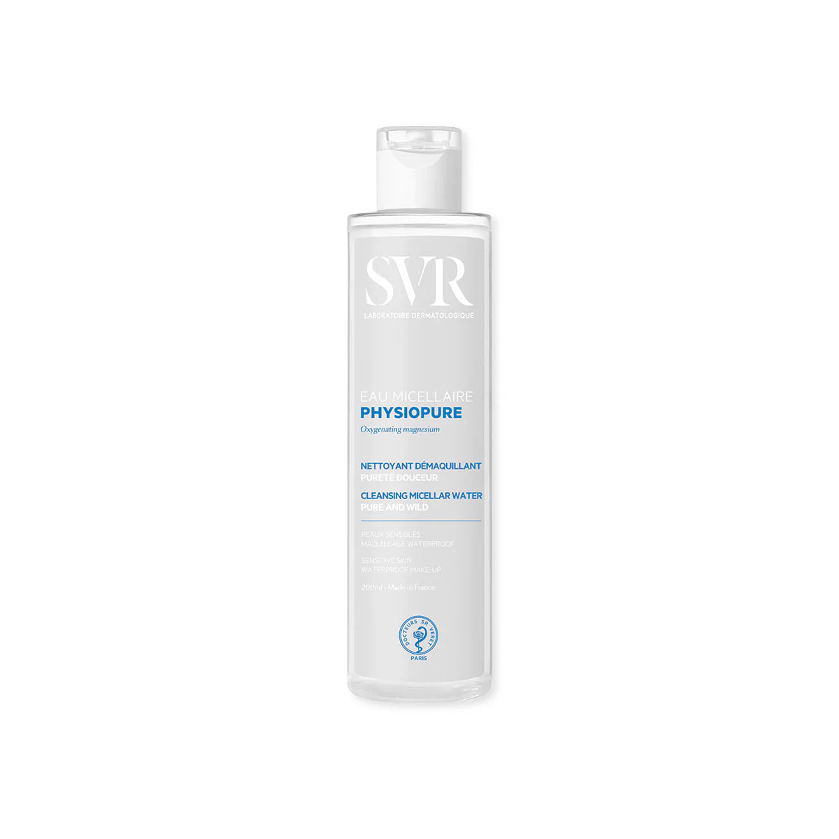 SVR Eau Micellaire Physiopure 400 ml pour peau sensible – disponible sur laparadulac.com, parapharmacie en ligne pas chère en Tunisie.