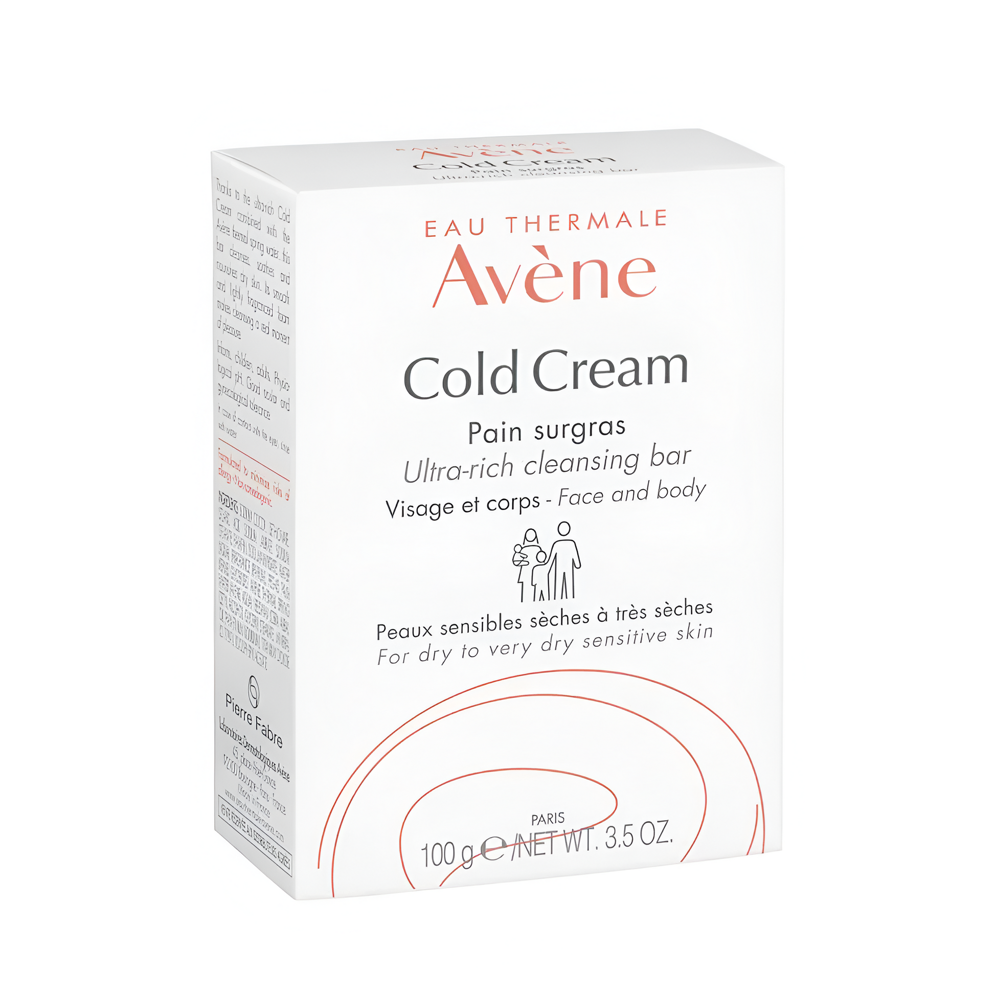 Pain surgras Cold Cream Avène nettoie, protège et apaise les peaux sèches. Convient au visage et au corps. Disponible sur laparadulac.com.

