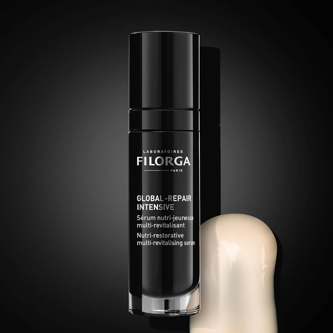 FILORGA Global Repair Intensive Sérum Nutri-Jeunesse Tunisie – sérum visage anti-âge absolu, soin régénérant et nutritif intensif, cosmétique française haut de gamme FILORGA, parapharmacie en ligne Tunisie Lac 2, produits FILORGA originaux pas cher Tunisie, acheter FILORGA Global Repair Intensive Sérum en Tunisie sur laparadulac.com